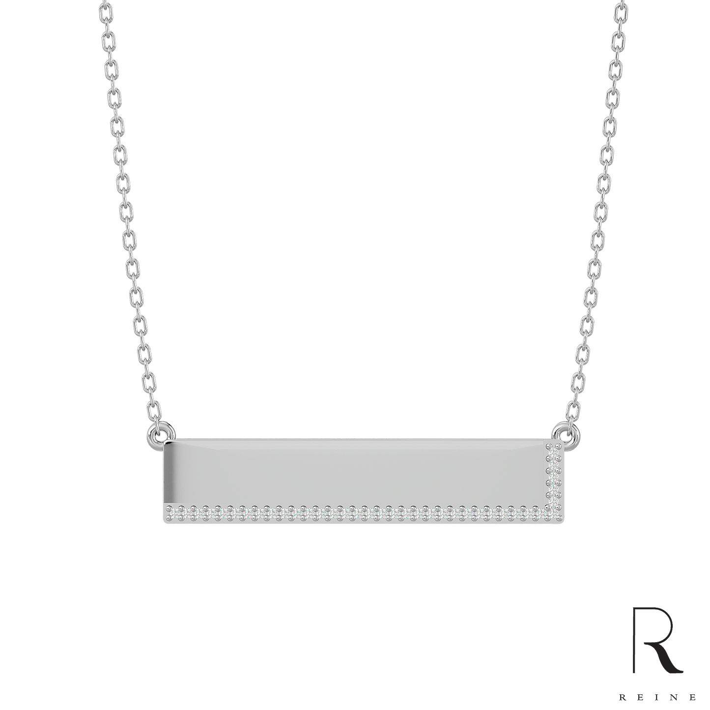 Custom sparkle signature pendant - Reine