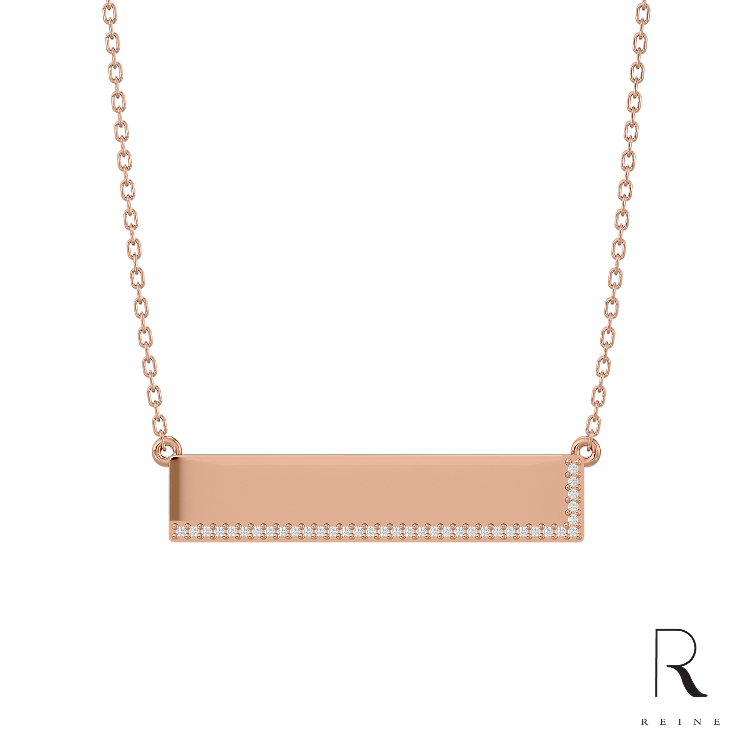 Custom sparkle signature pendant - Reine