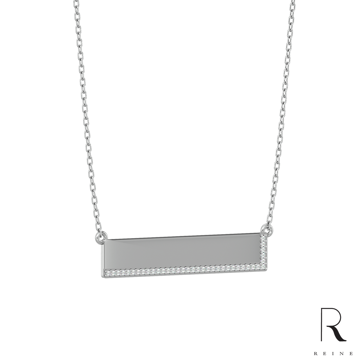 Custom sparkle signature pendant - Reine