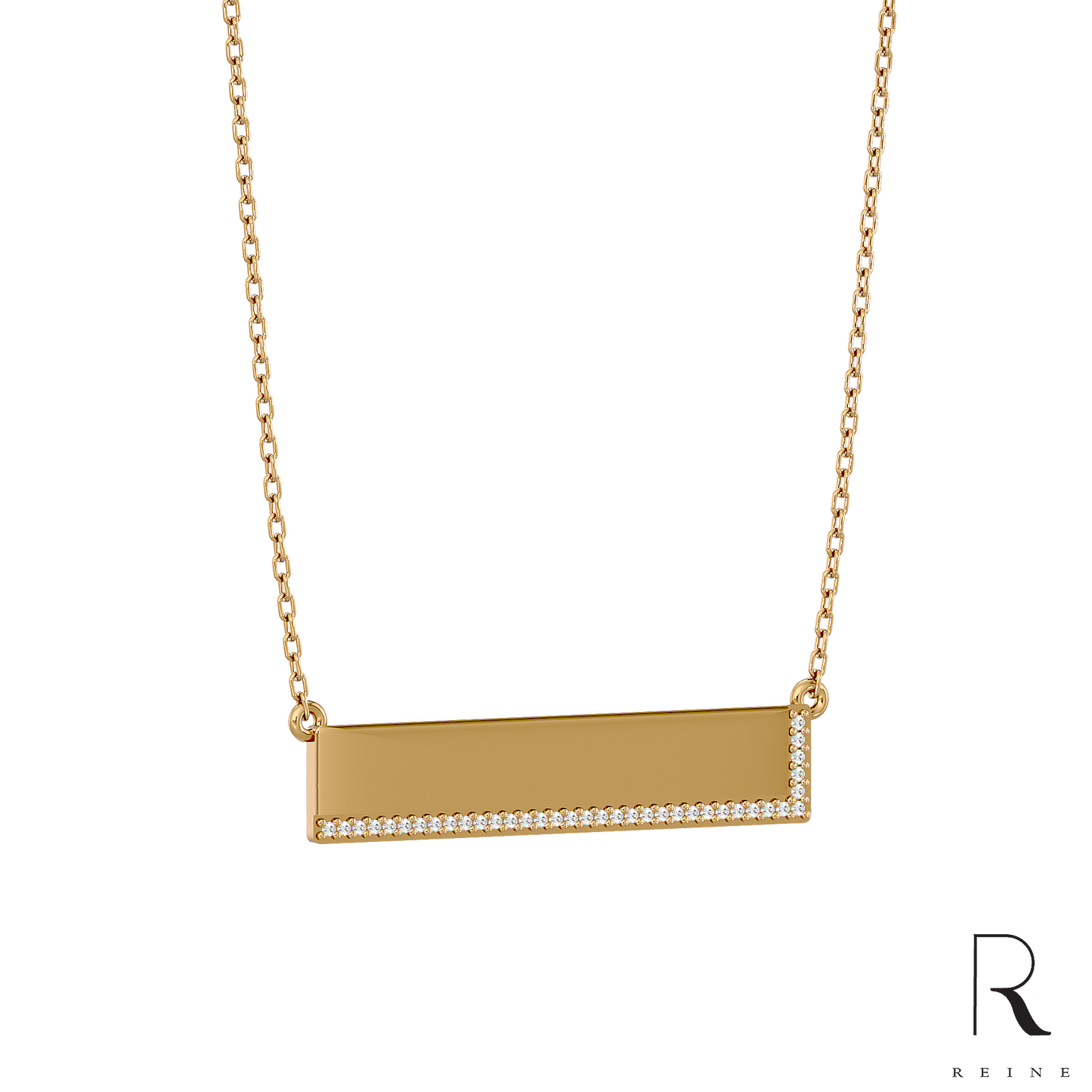 Custom sparkle signature pendant - Reine