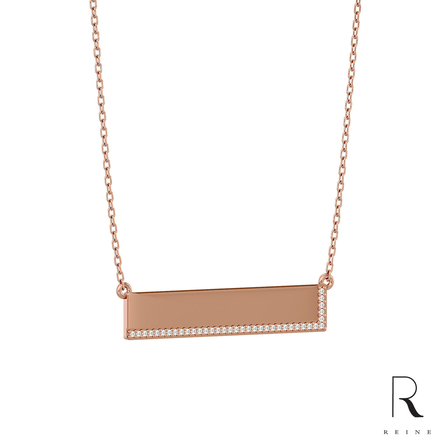 Custom sparkle signature pendant - Reine