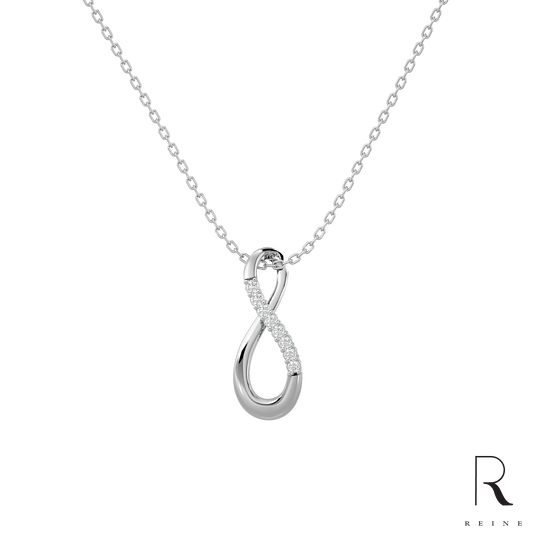 Celestial diamond infinity necklace